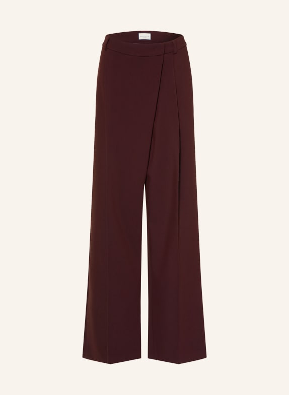 SEDUCTIVE GILLIAN wide-leg trousers DARK RED