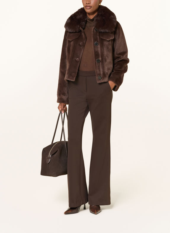 SEDUCTIVE ASHA Jersey Trousers DARK BROWN