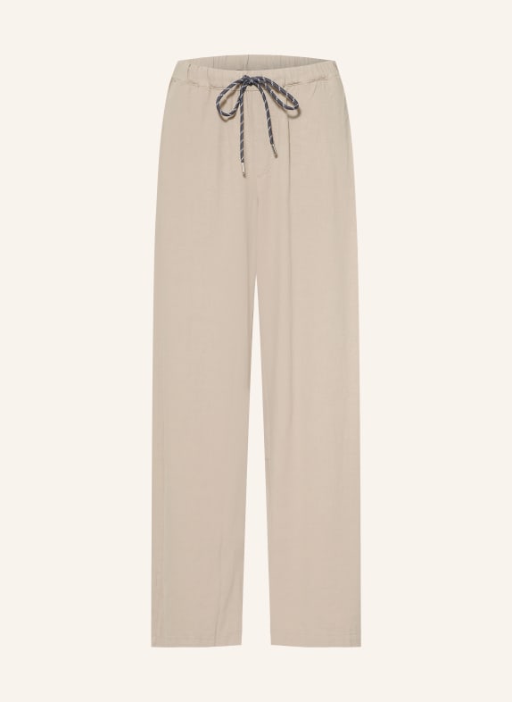 10DAYS Marlenehose mit Leinen BEIGE