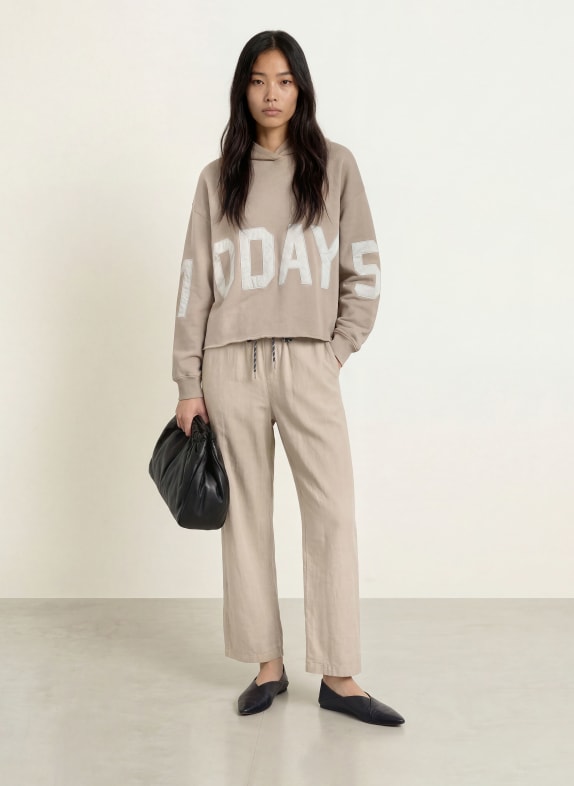 10DAYS Oversized hoodie BEIGE / LICHTGRIJS