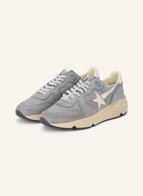 GOLDEN GOOSE Baskets RUNNING SOLE BLEU GRIS / CRÈME