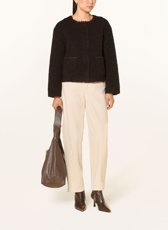 SOFIE SCHNOOR Plush Jacket JUNOSW DARK BROWN