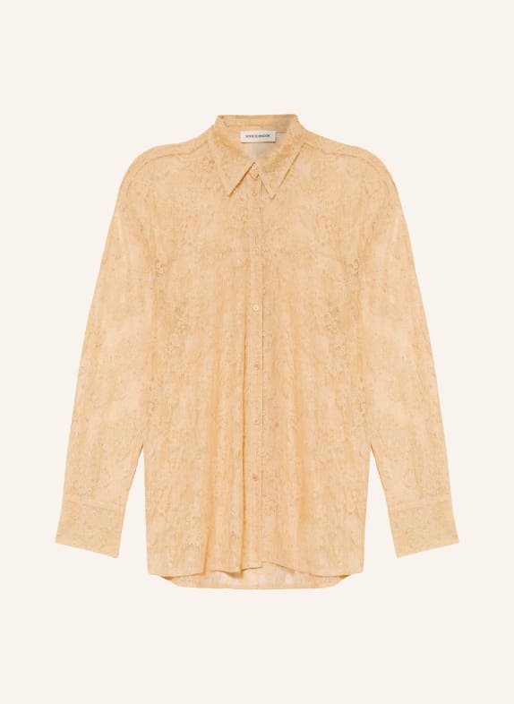 SOFIE SCHNOOR SYLVINESW-overhemdblouse van kant BEIGE
