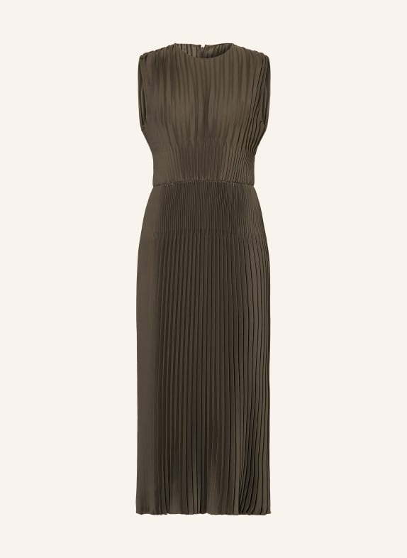 VINCE Pleated dress KHAKI