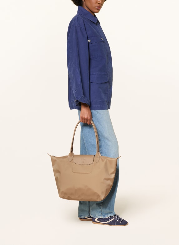 LONGCHAMP Shopper LE PLIAGE LARGE BEIGE / SØLV
