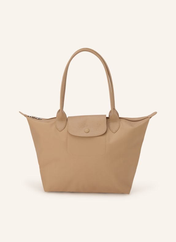 LONGCHAMP Schultertasche LE PLIAGE ONE M BEIGE / SILBER