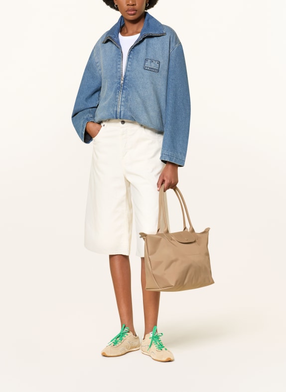 LONGCHAMP Skuldertaske LE PLIAGE ONE M BEIGE / SØLV