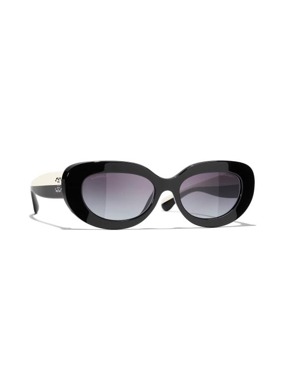 CHANEL Cat-eye sunglasses BLACK/GRAY GRADIENT