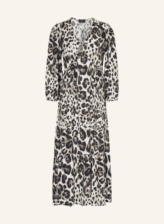 monari Dress with 3/4 sleeves LIGHT GRAY / TAUPE / BLACK