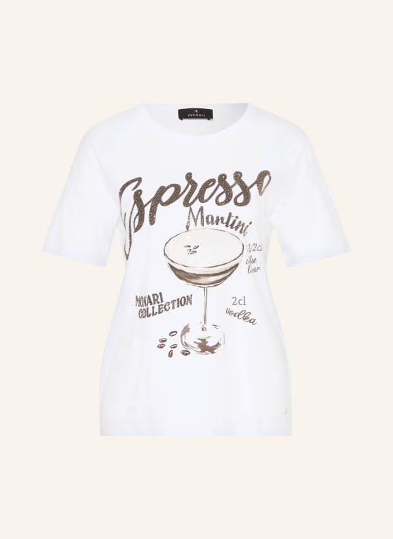 monari T-shirt with rhinestones WHITE