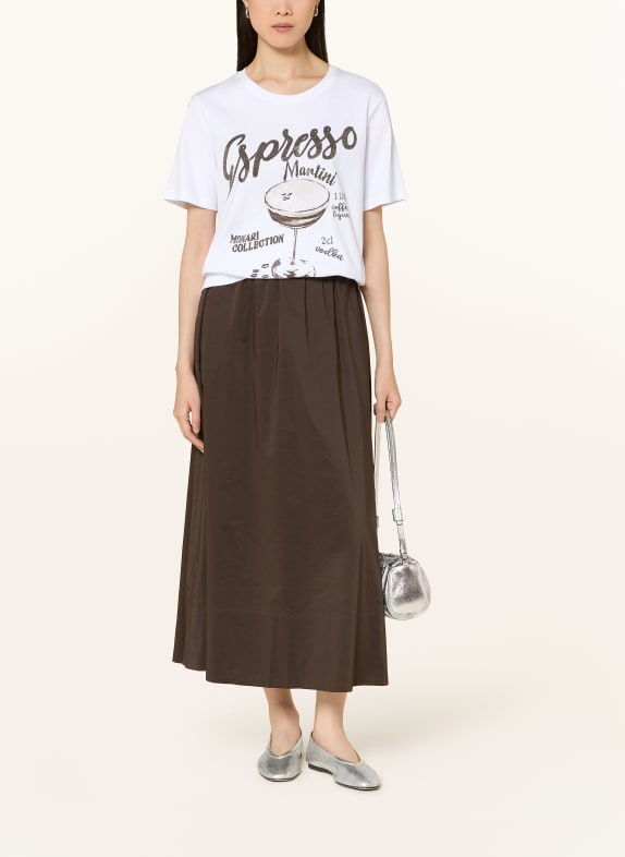 monari T-shirt met sierstenen WIT