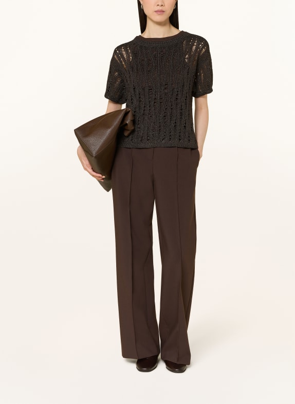monari Gebreid shirt MARRON FONCÉ