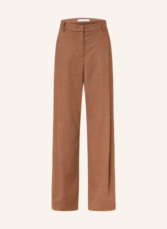 RAFFAELLO ROSSI Marlenehose FRAYA aus Flanell COGNAC / DUNKELBRAUN