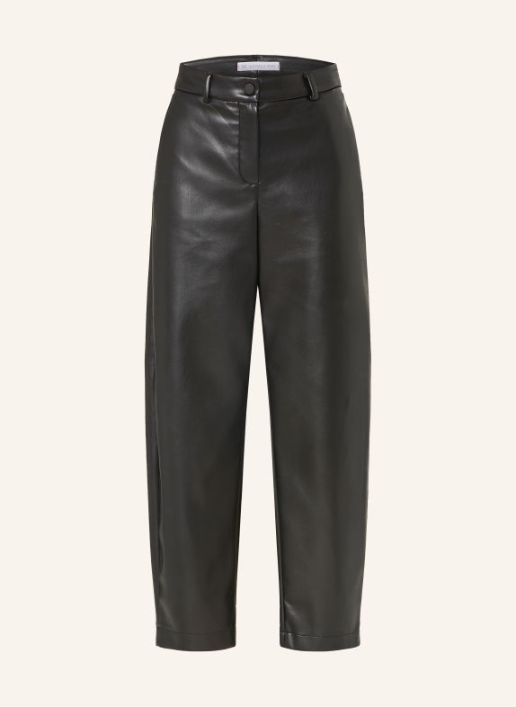 RAFFAELLO ROSSI Pantalon 7/8 PHIBI aspect cuir NOIR