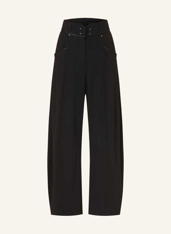 RAFFAELLO ROSSI LORVA Jersey trousers with studs BLACK
