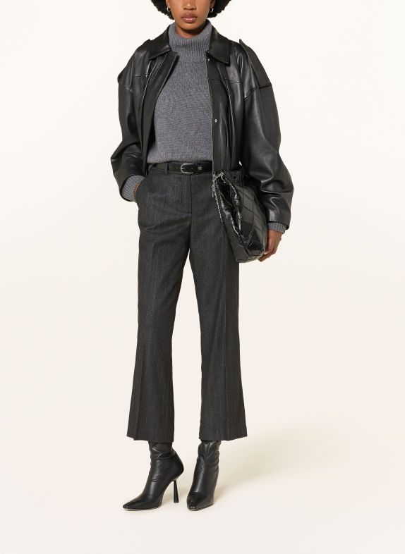 RAFFAELLO ROSSI 7/8 broek OLESSA met glittergaren DONKERGRIJS / ZILVER