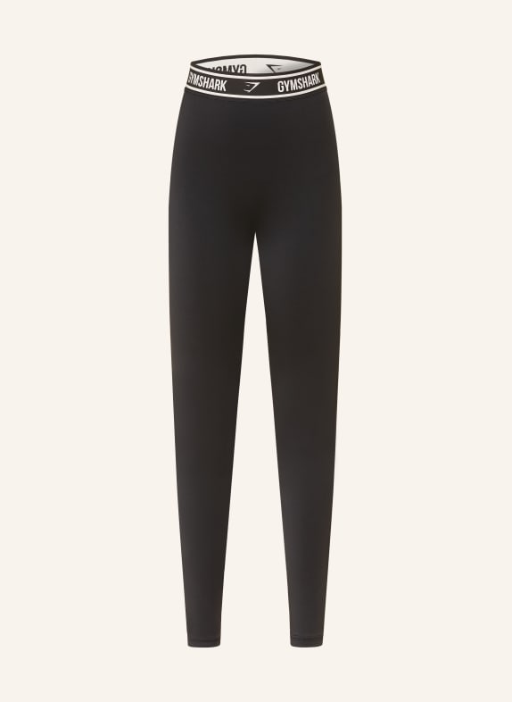 GYMSHARK Tights WAISTBAND LOGO SCHWARZ