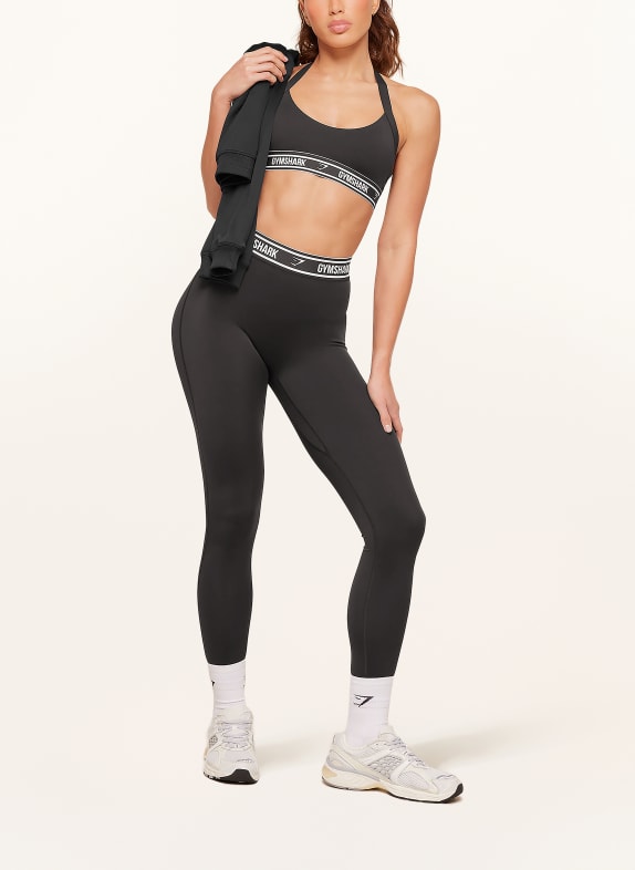 GYMSHARK Tights WAISTBAND LOGO SCHWARZ