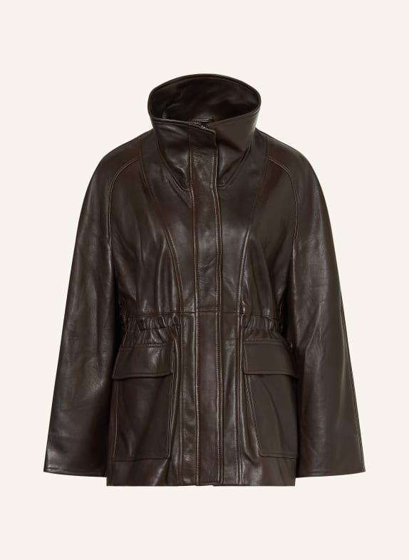 NOUR HAMMOUR Lederjacke QUAI DUNKELBRAUN