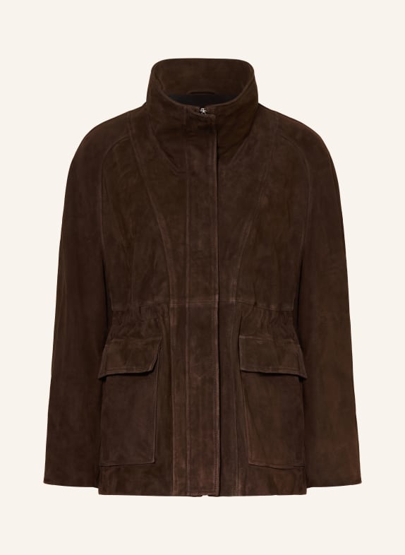 NOUR HAMMOUR Lederjacke QUAI DUNKELBRAUN