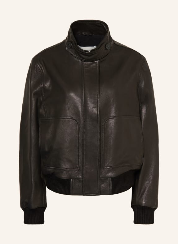NOUR HAMMOUR Veste en cuir RIOS NOIR
