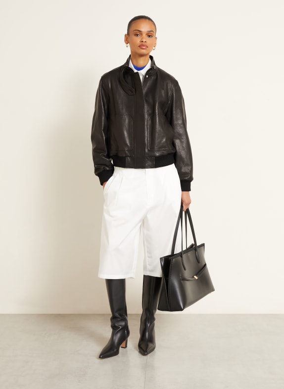 NOUR HAMMOUR Veste en cuir RIOS NOIR