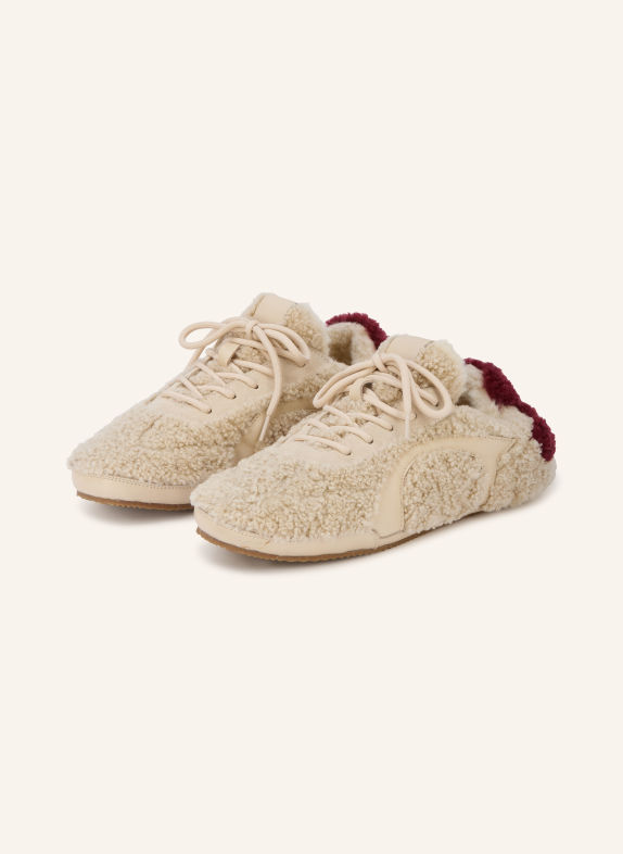 DOROTHEE SCHUMACHER Sneakers SPORTY SHEARLING BEIGE / DONKERROOD