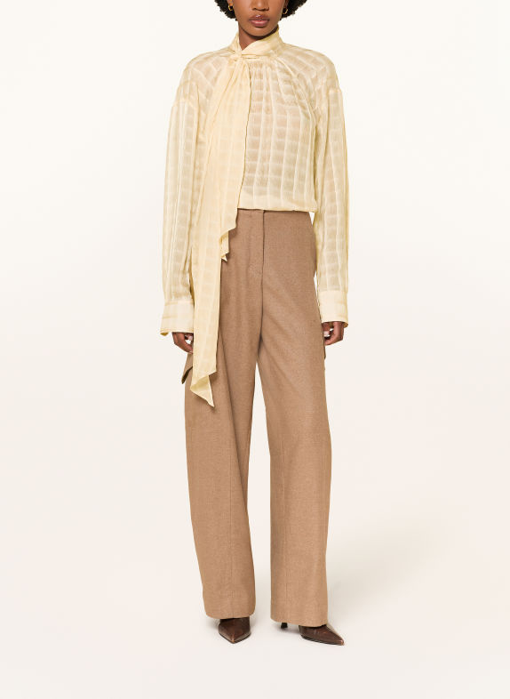 DOROTHEE SCHUMACHER Strikblouse met strik en zijde BEIGE