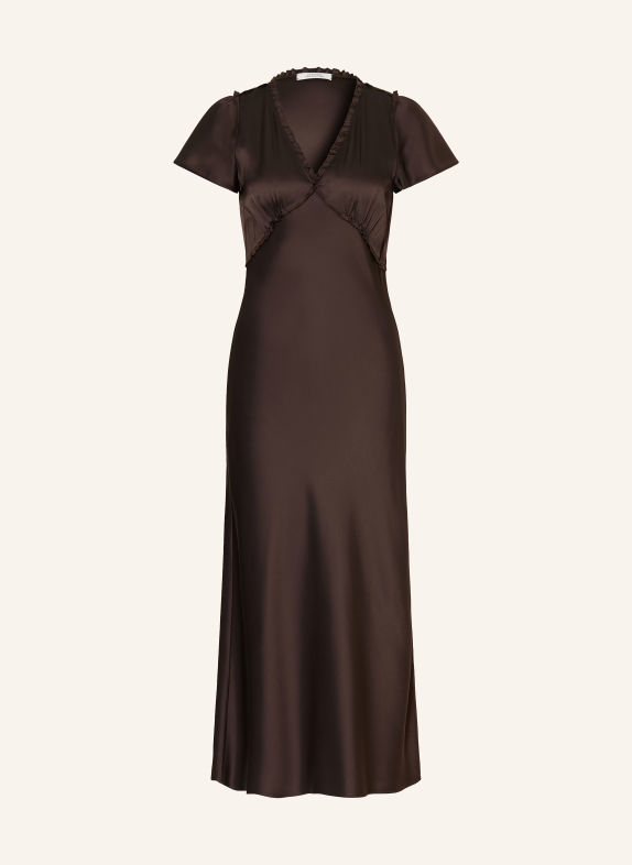 DOROTHEE SCHUMACHER SHINY STATEMENT Evening dress DARK BROWN