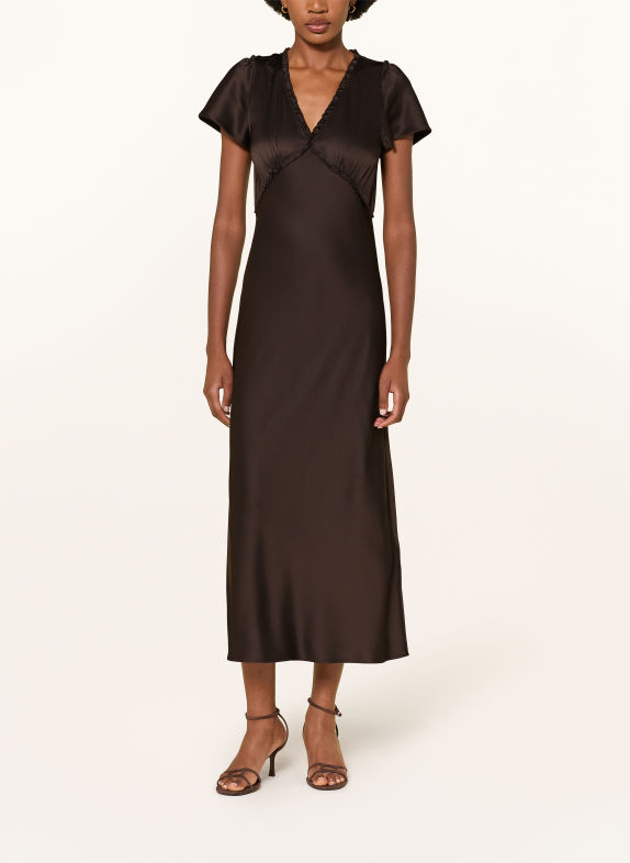 DOROTHEE SCHUMACHER SHINY STATEMENT Evening dress DARK BROWN