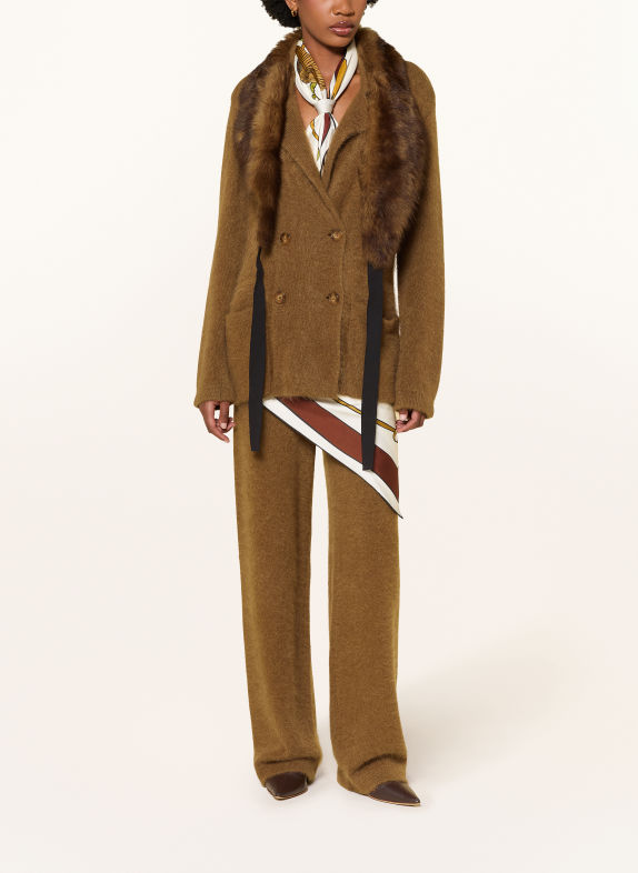DOROTHEE SCHUMACHER Strikkede bukser FLUFFY STATEMENTS med kashmir BRUN