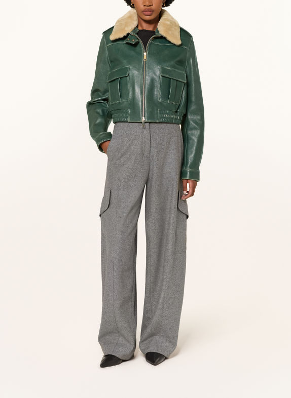 DOROTHEE SCHUMACHER Lederjacke FIRST LOVE DUNKELGRÜN