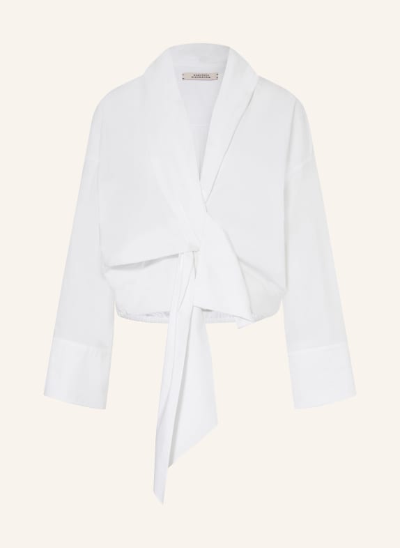 DOROTHEE SCHUMACHER Bluse POPLIN POWER in Wickeloptik WEISS