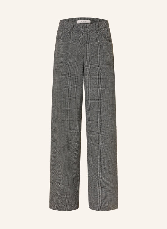 DOROTHEE SCHUMACHER Wide-leg trousers GRAPHIC TWIST GRAY / WHITE / BLACK
