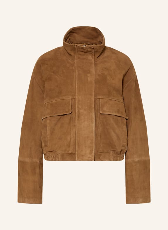 MRS & HUGS Leren blouson BRUIN