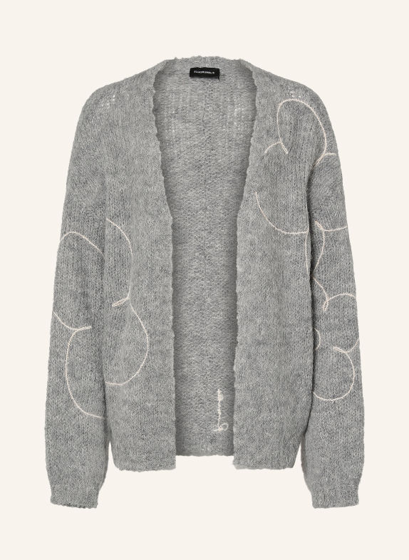 ELIAS RUMELIS Gilet ouvert en maille STEFANIA avec de l'alpaga GRIS
