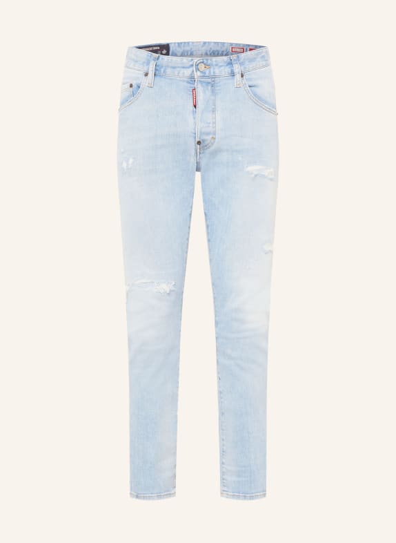 DSQUARED2 Jeansy w stylu destroyed SKATER, krój Extra Slim Fit 470 NAVY BLUE
