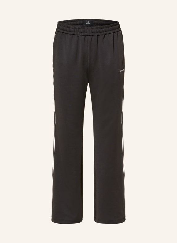 REPRESENT Track pants with braided stripes BLACK / WHITE