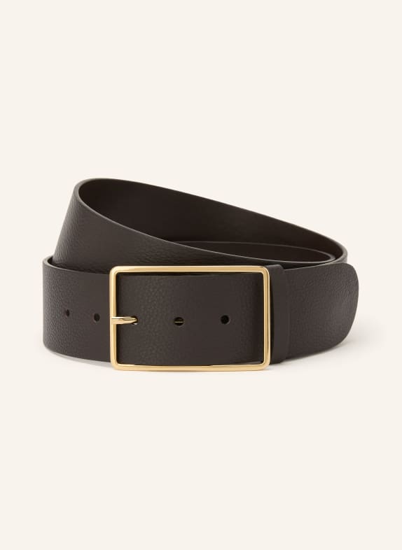abro Leren riem DALIA MARRON FONCÉ / GOUD