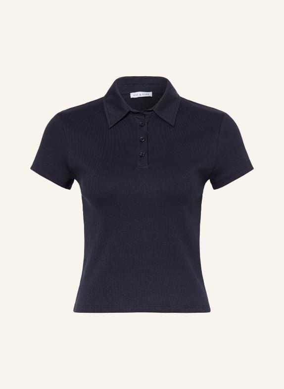 MRS & HUGS Jersey-poloshirt DONKERBLAUW
