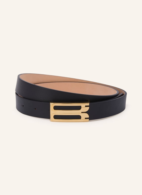 VICTORIA BECKHAM Ledergürtel DORIAN SCHWARZ / GOLD