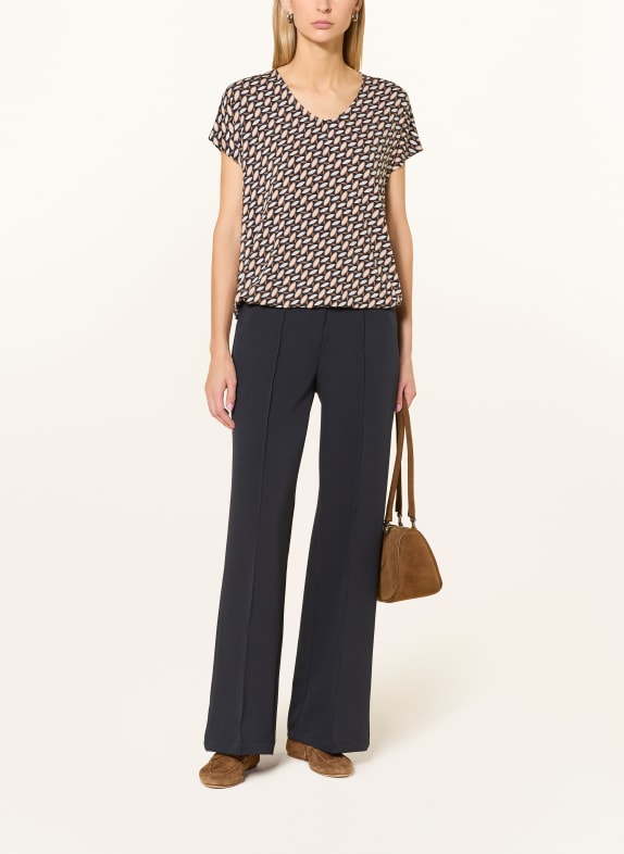 Betty Barclay Jersey blouse BRUIN / ECRU / DONKERBLAUW