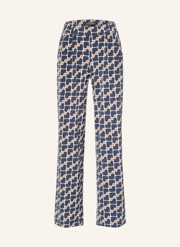 Betty Barclay Jerseybroek DONKERBLAUW / COGNAC / CRÈME