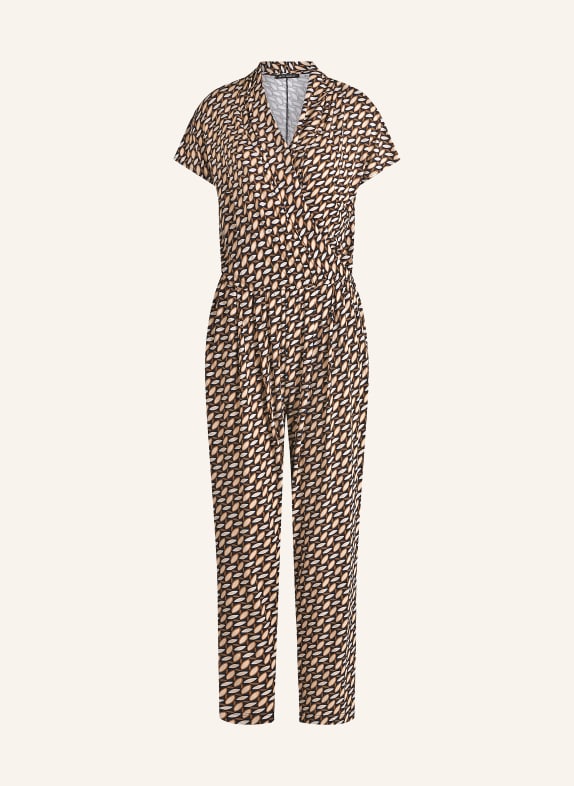 Betty Barclay Jumpsuit DONKERBLAUW / COGNAC / CRÈME