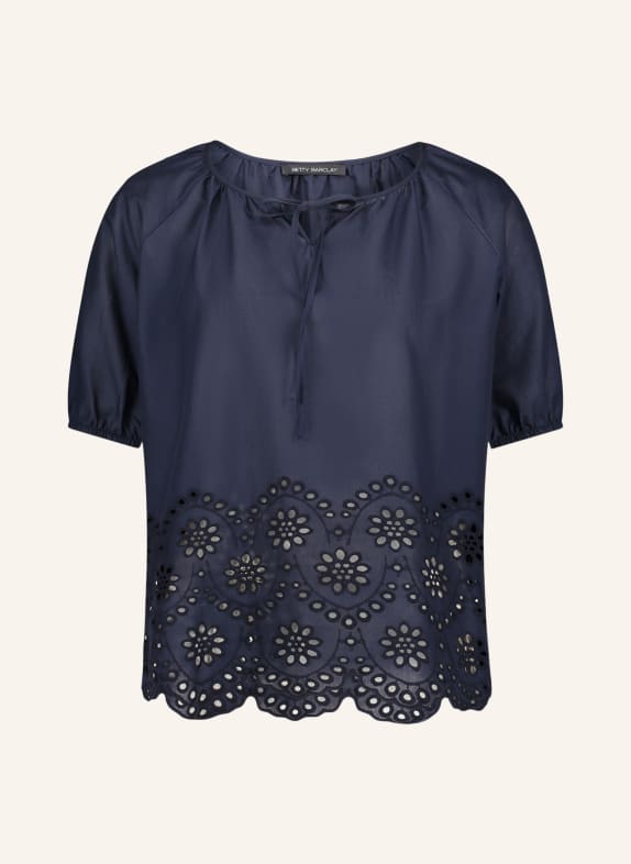 Betty Barclay Shirt blouse with eyelet lace DARK BLUE