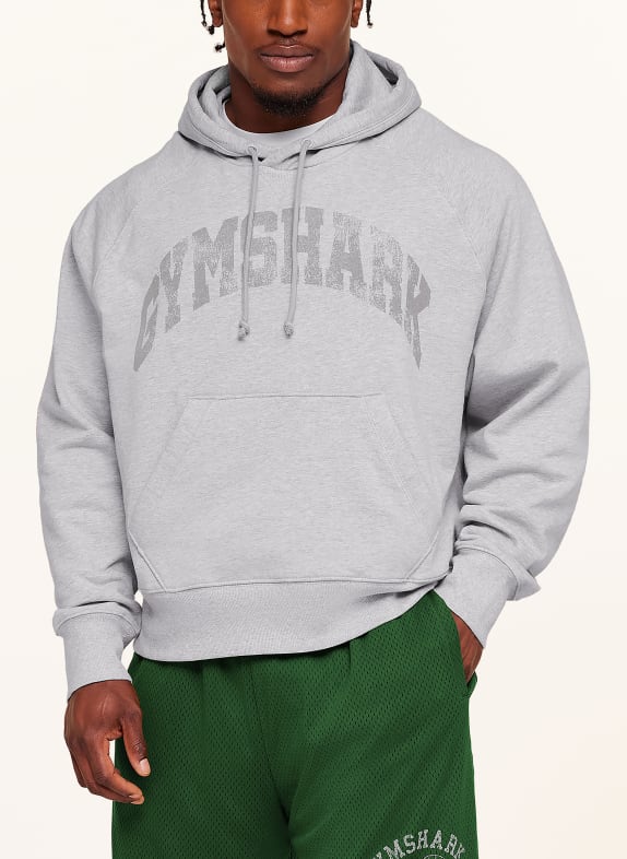 GYMSHARK Hoodie REST DAY RETRO COLLEGIATE HELLGRAU