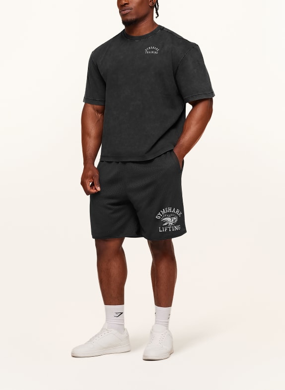 GYMSHARK Shorts REST DAY MESH SCHWARZ