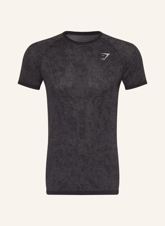 GYMSHARK Funktionsshirt GEO SEAMLESS DUNKELGRAU / GRAU