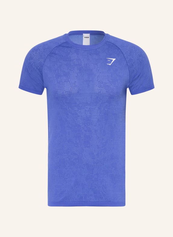 GYMSHARK Funktionsshirt GEO SEAMLESS BLAU