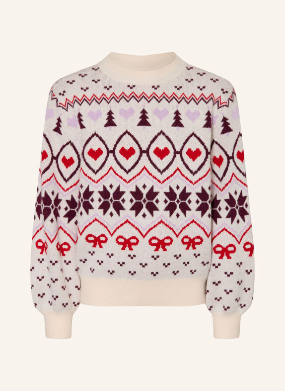 s.Oliver RED Pullover CREME / HELLLILA / DUNKELROT